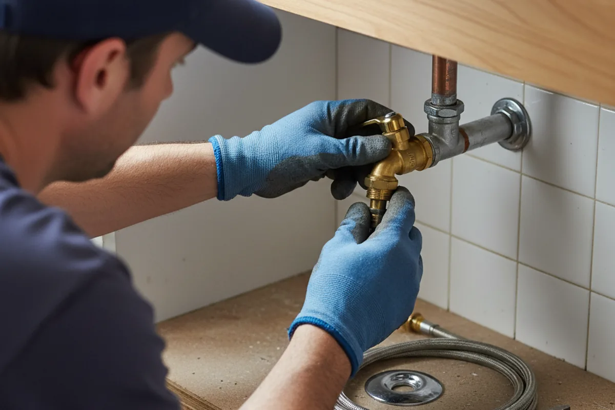 Shutoff valve and fitting work during Well Pump Repair in Valparaiso
